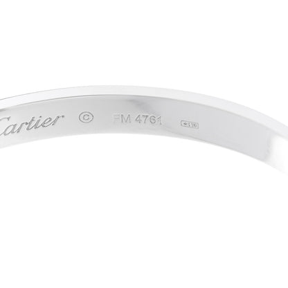 Cartier 18K White Gold LOVE Bracelet 18 5 of 9