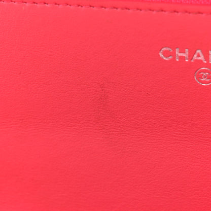 Chanel Caviar Camellia Embossed Wallet On Chain WOC Pink 17 of 26
