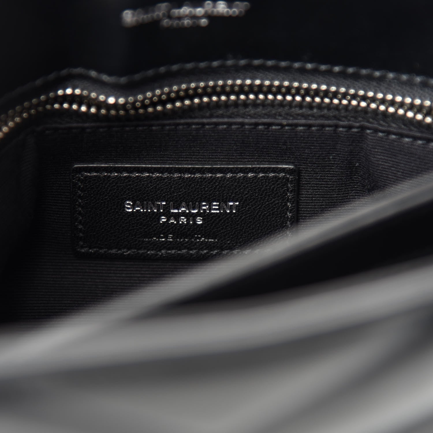 Saint Laurent Calfskin Y Quilted Monogram Toy Loulou Crossbody Bag Black 8 of 11