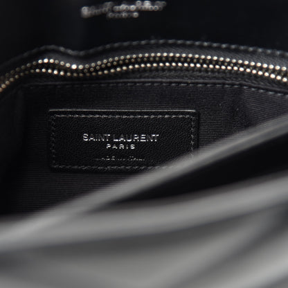 Saint Laurent Calfskin Y Quilted Monogram Toy Loulou Crossbody Bag Black 8 of 11