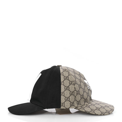 Gucci X ADIDAS GG Supreme Monogram Double Sided Baseball Hat L Beige Ebony Black 5 of 8