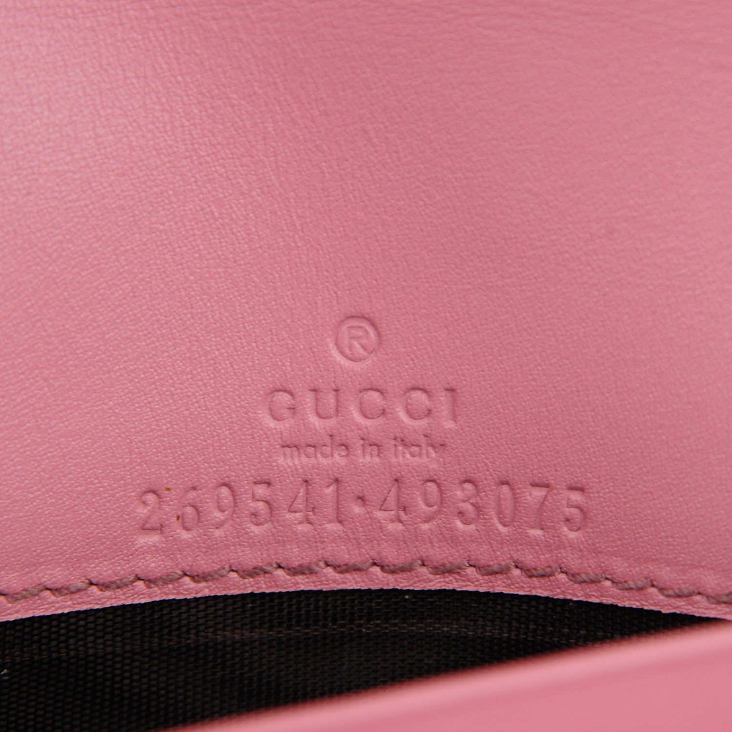 Gucci Guccissima Signature Dice Chain Wallet Carmine Rose 5 of 7