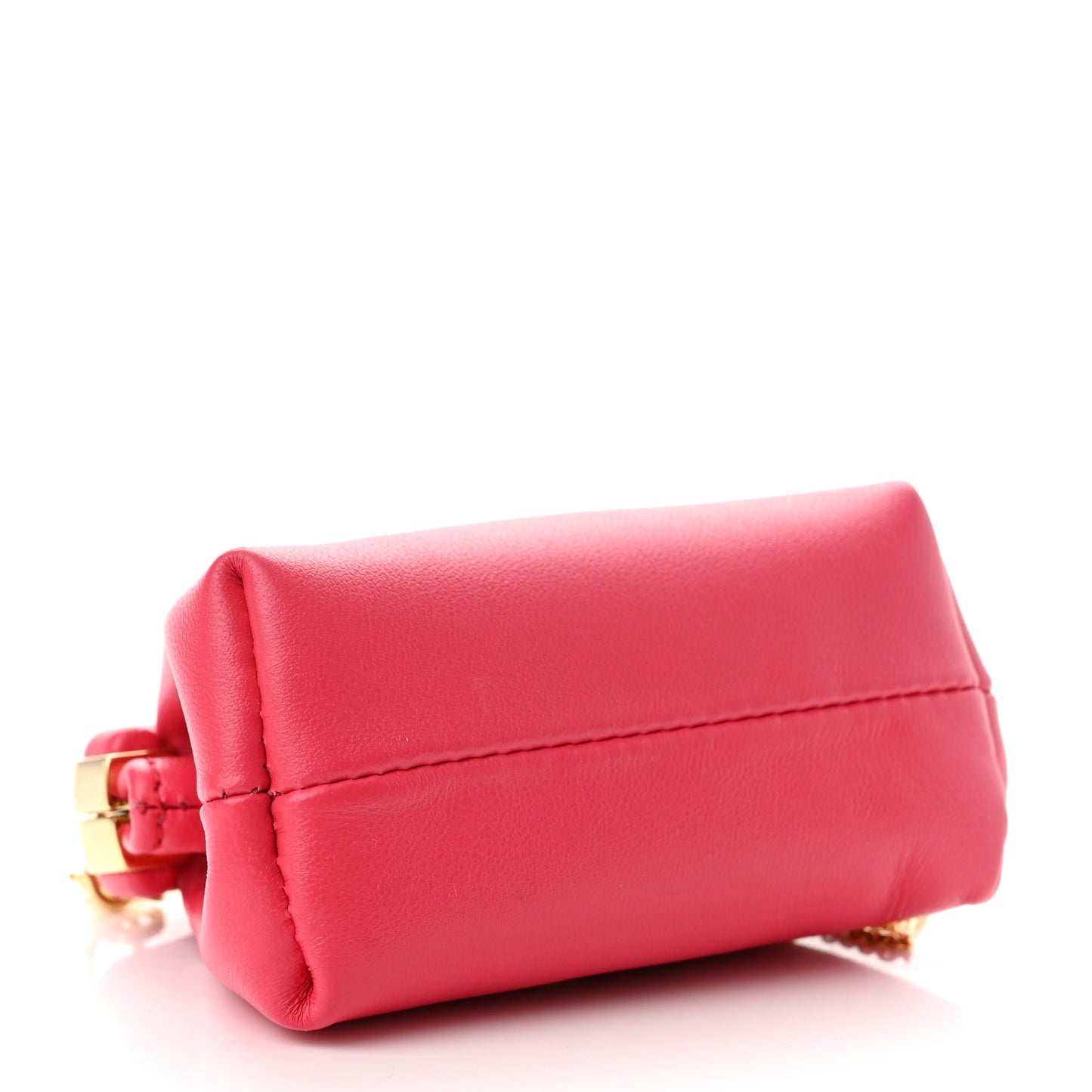 Shiny Nappa Nano Fendi First Bag Charm Lampone