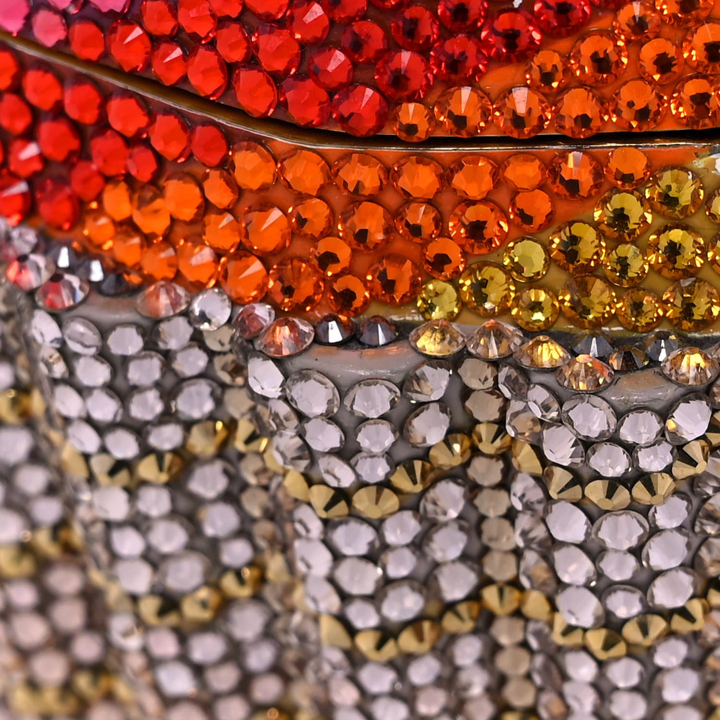 Crystal Cupcake Minaudiere Clutch Gold Multicolor