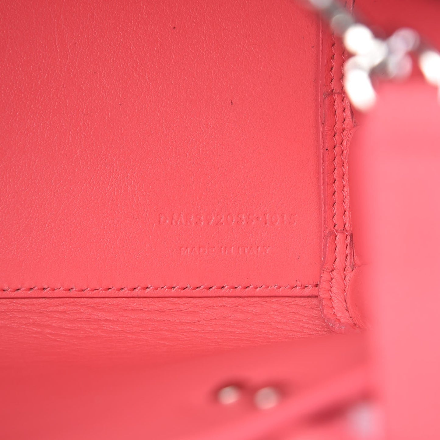 Grained Calfskin Nano Sac De Jour Coral
