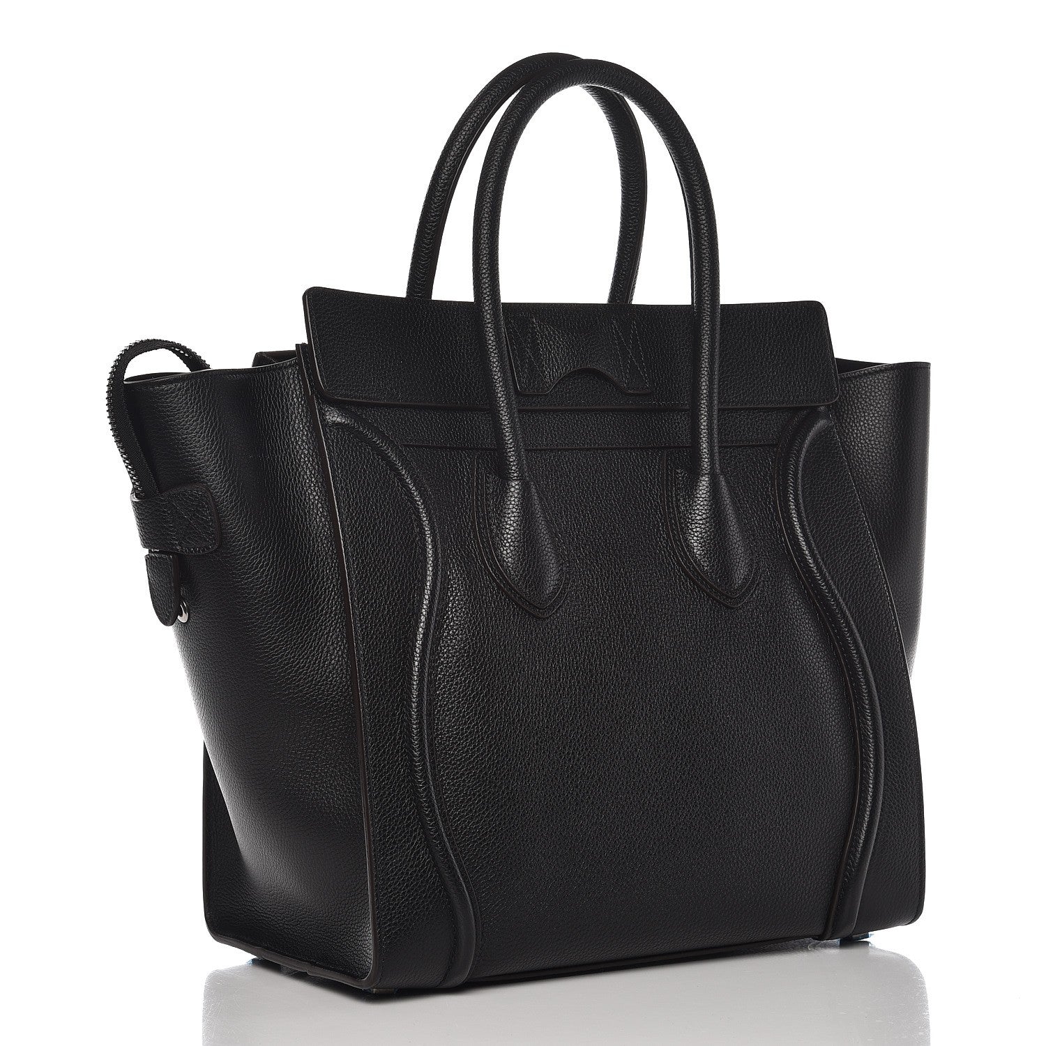 Celine Drummed Calfskin Mini Luggage Black 3 of 7