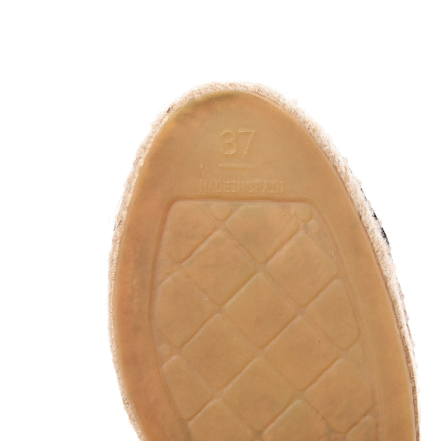 Lambskin CC Espadrilles 37 Beige Black