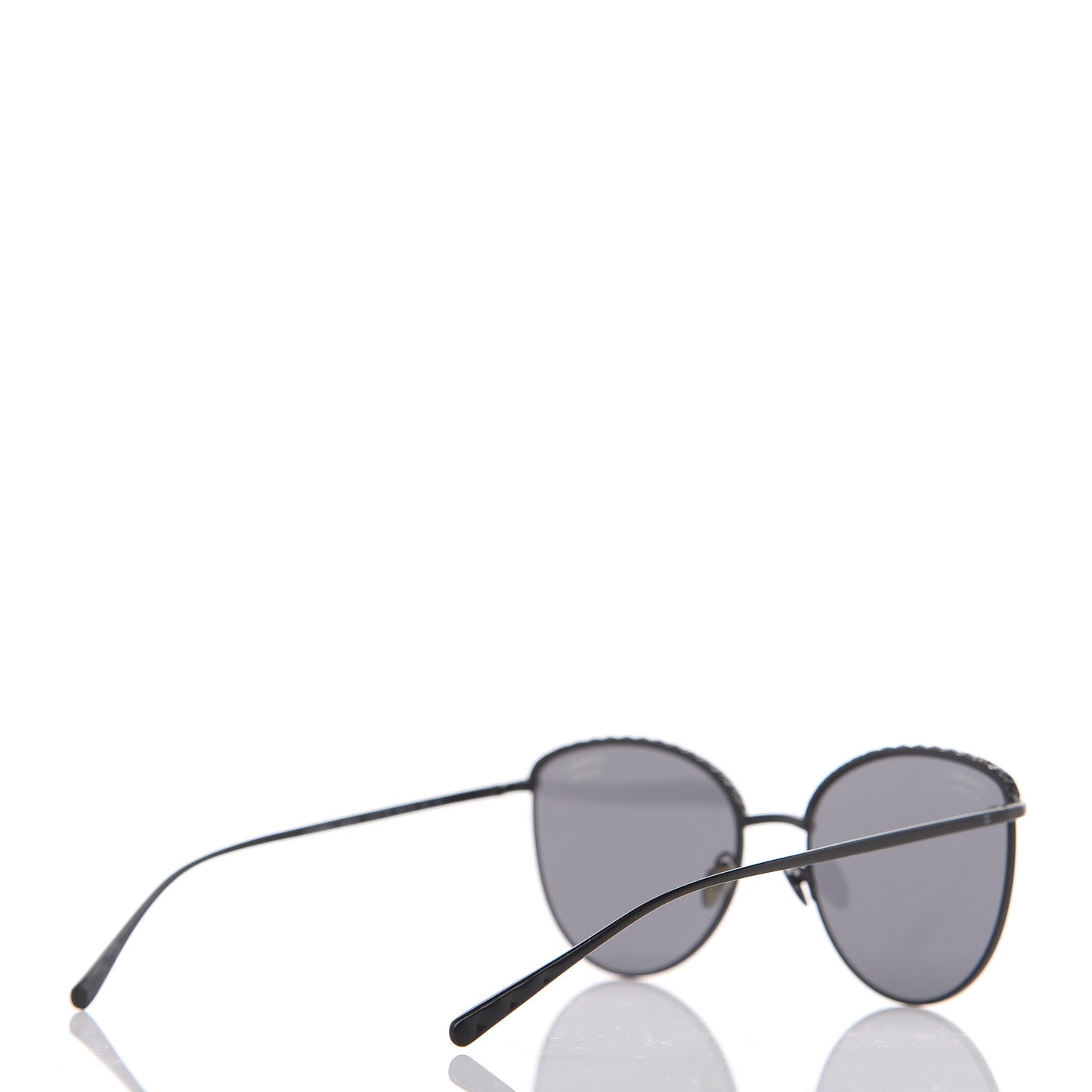 Metal Crystal Polarized Sunglasses 4258-B Black
