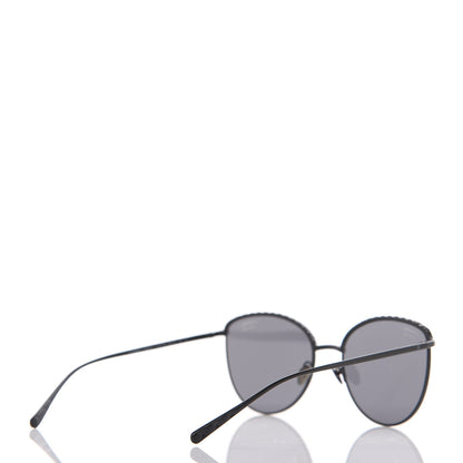 Chanel Metal Crystal Polarized Sunglasses 4258-B Black 3 of 7