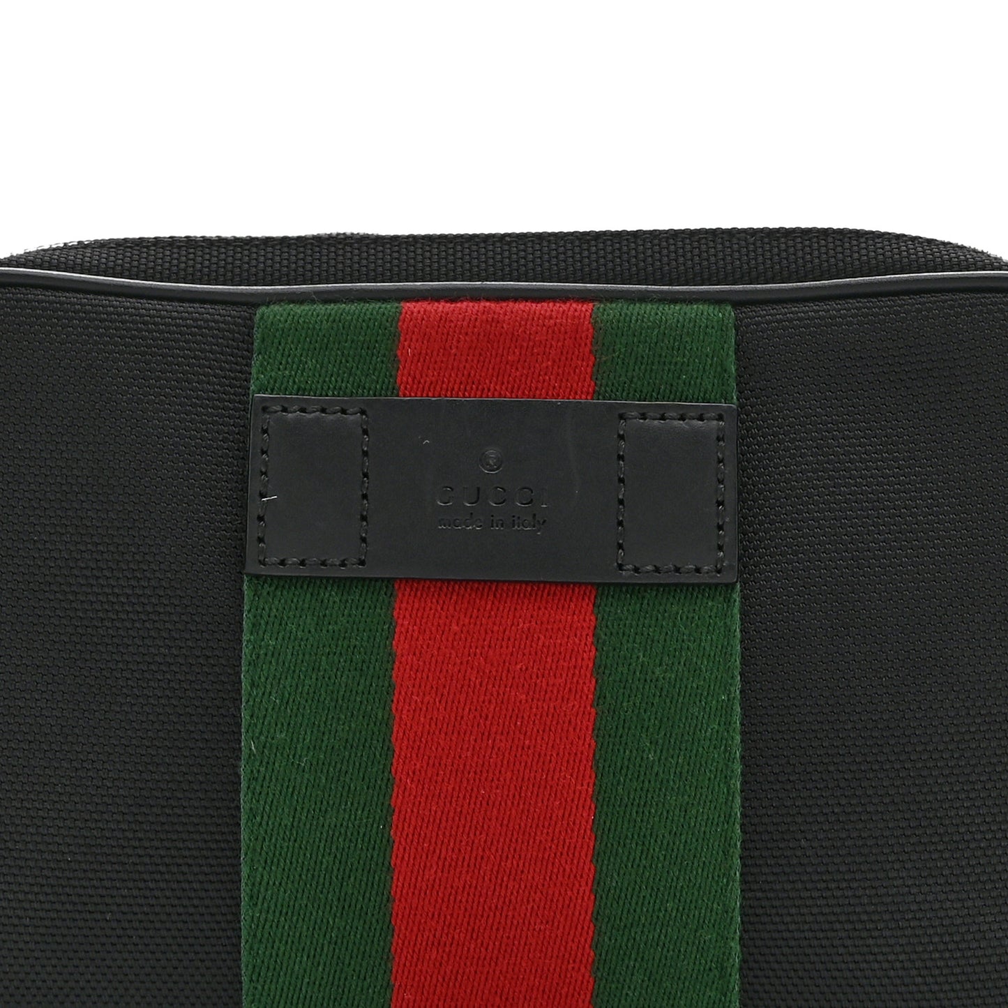 Canvas Web Slim Belt Bag Black