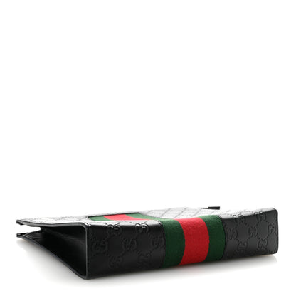 Gucci Guccissima Signature Web New Web Cosmetic Case Black 4 of 11