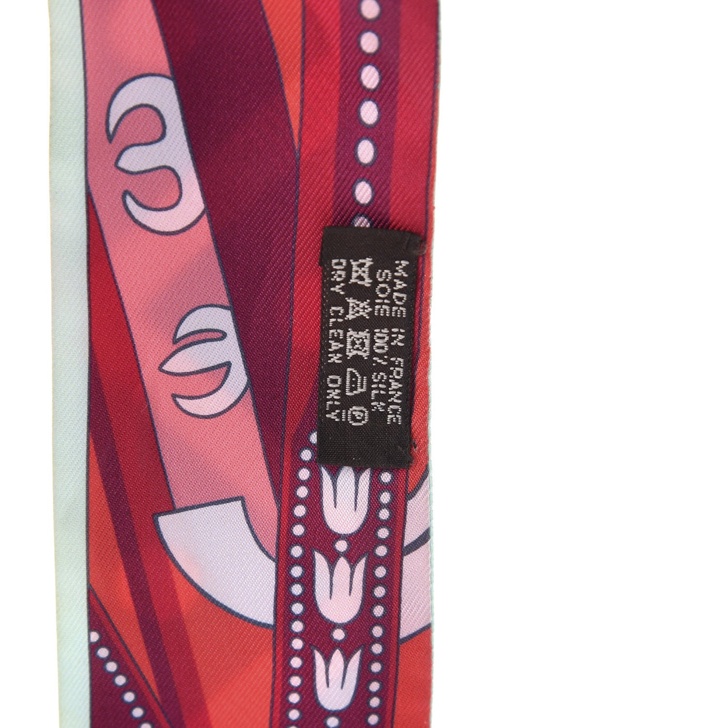 Hermes Silk Balade en Berline Twilly Vert Rose Poudre Rouge 2 of 3