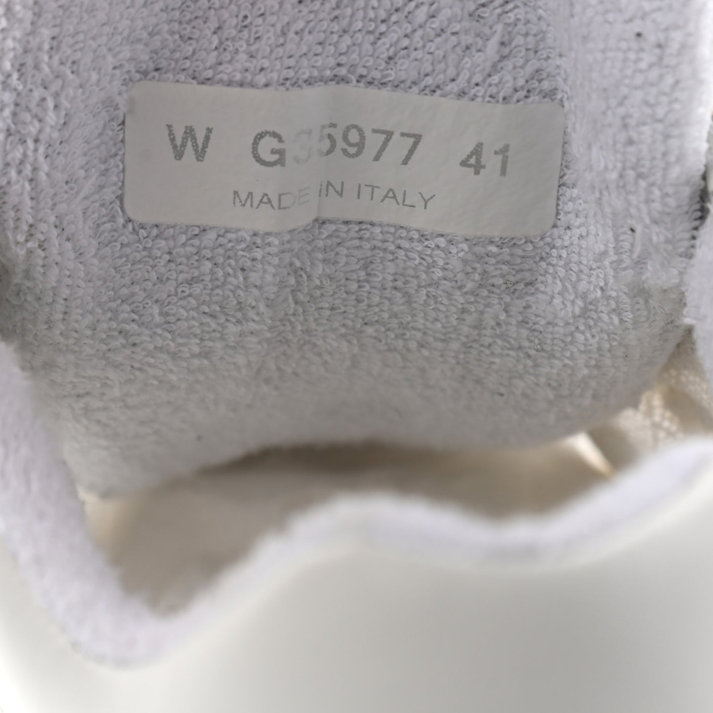 Suede Calfskin Fabric CC Sneakers 41 White Grey