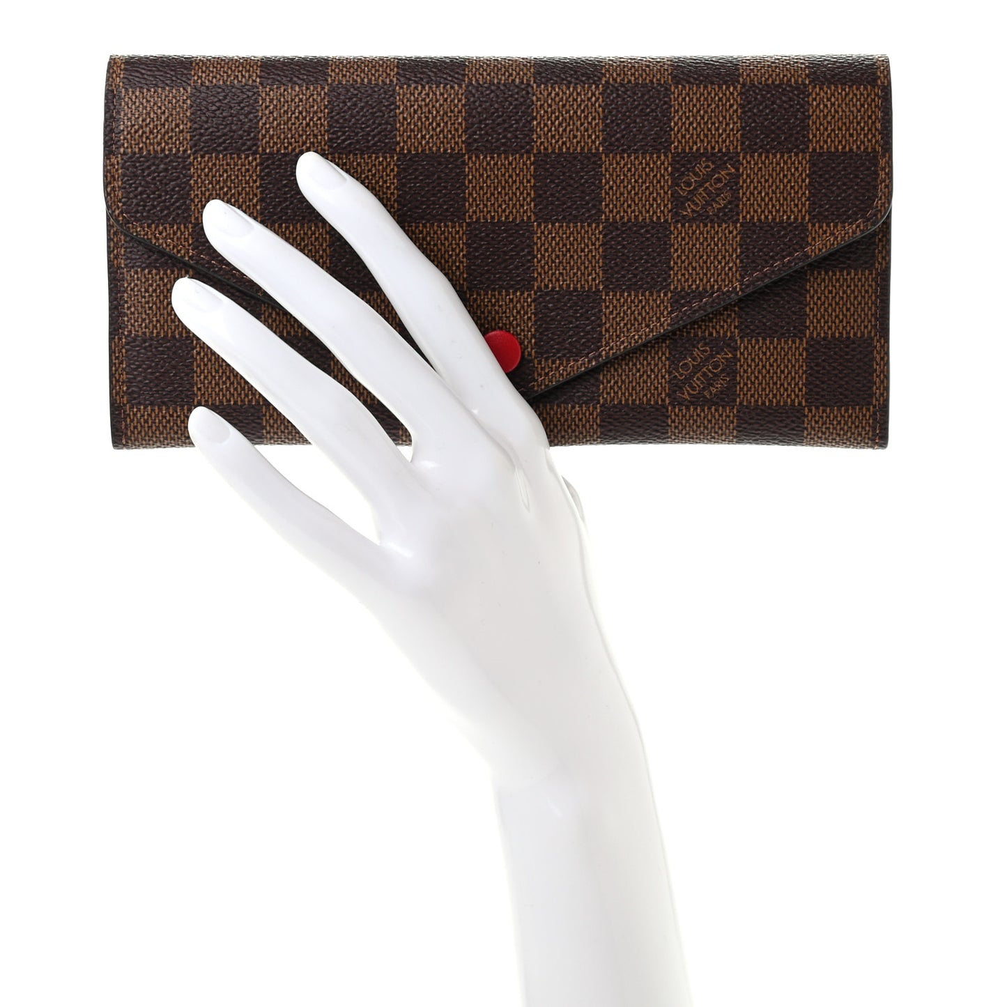 Damier Ebene Josephine Wallet Red