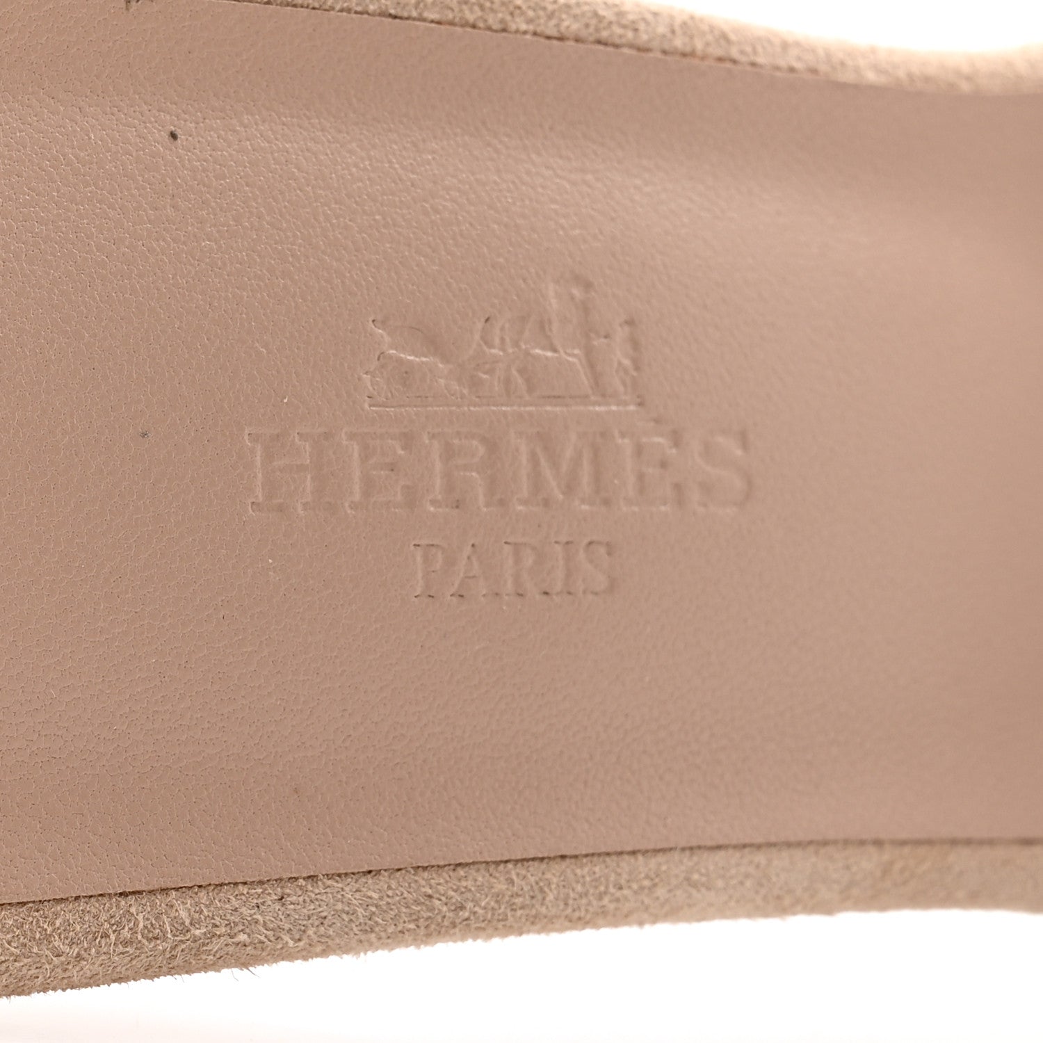 Hermes Suede Goatskin Giny 55 Sandals 38 Nude 6 of 11