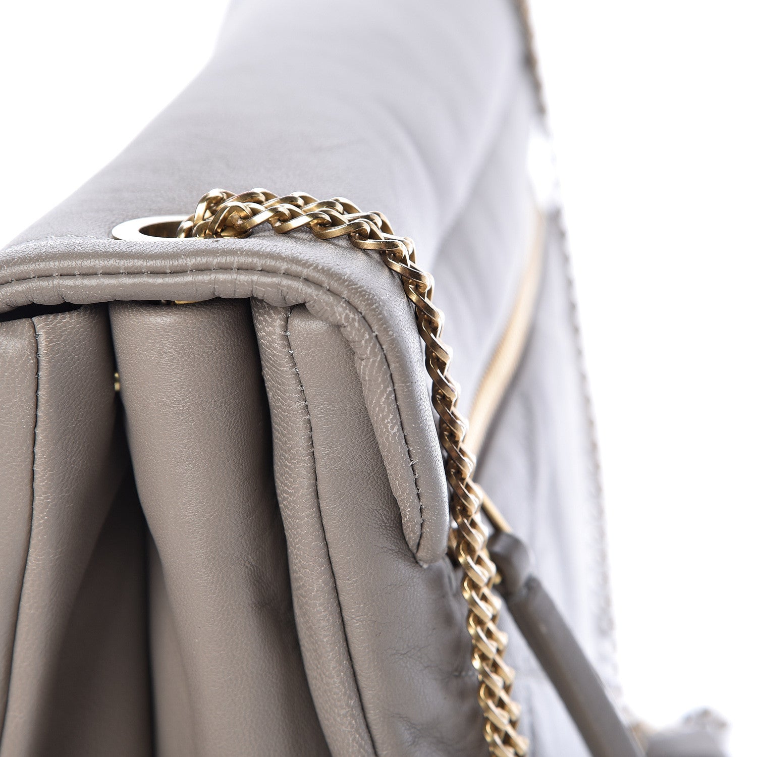 Lanvin Lambskin Quilted Medium Sugar Flap Shoulder Bag Grey 13 of 19