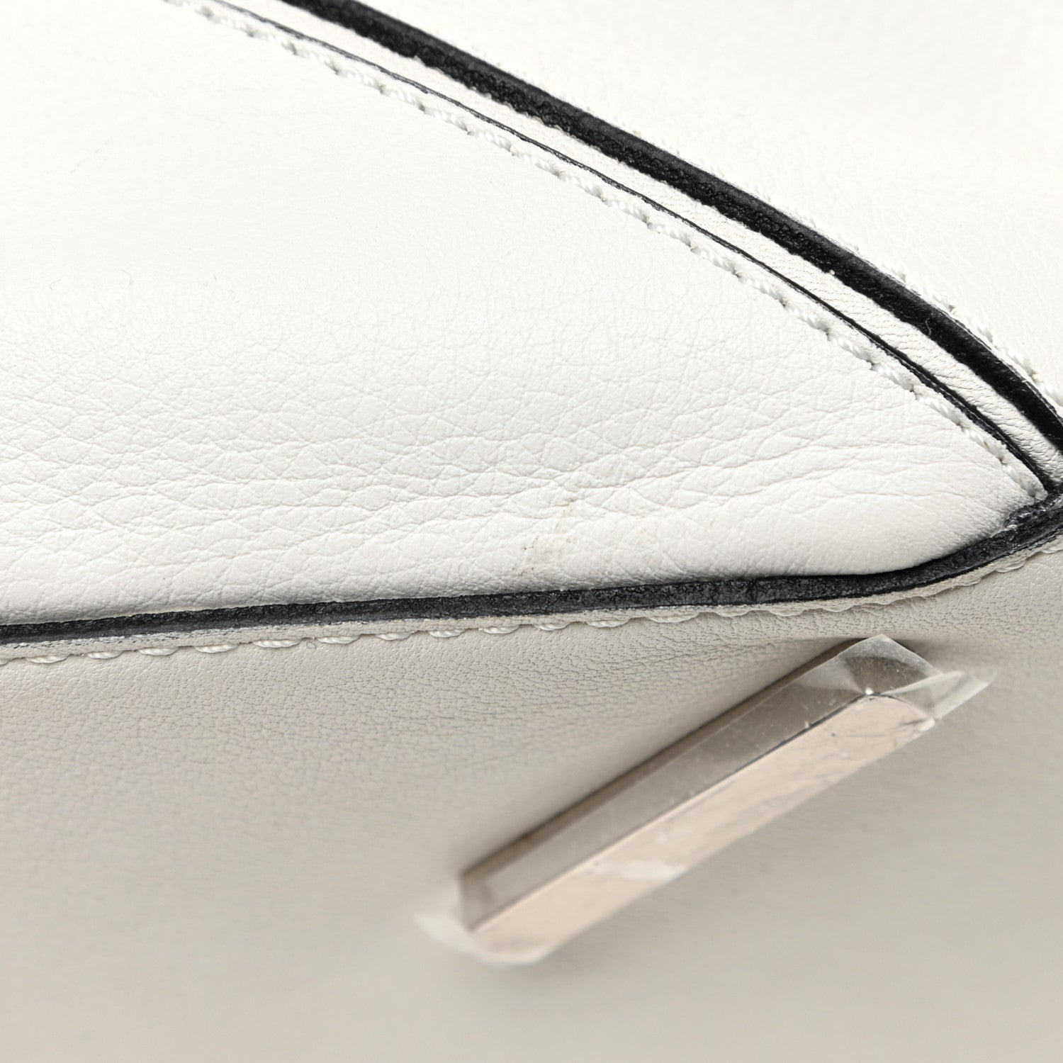 Loewe Calfskin Medium Puzzle Bag White 11 of 19