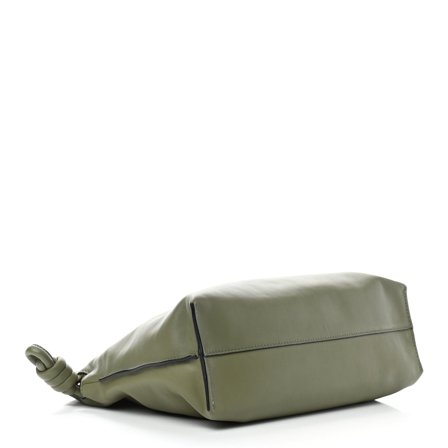 Calfskin Small Flamenco Knot Bag Avocado Green