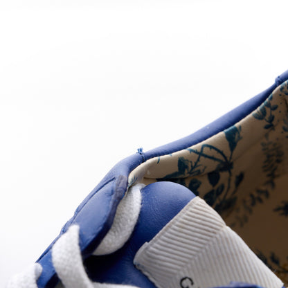 Gucci X MLB Calfskin NY Yankees Mens Rhyton Sneakers 8 Electric Blue 11 of 14