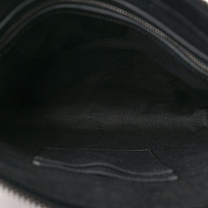 Gucci GG Supreme Monogram Appia Calfskin Web Flat Messenger Bag Black Grey 5 of 9