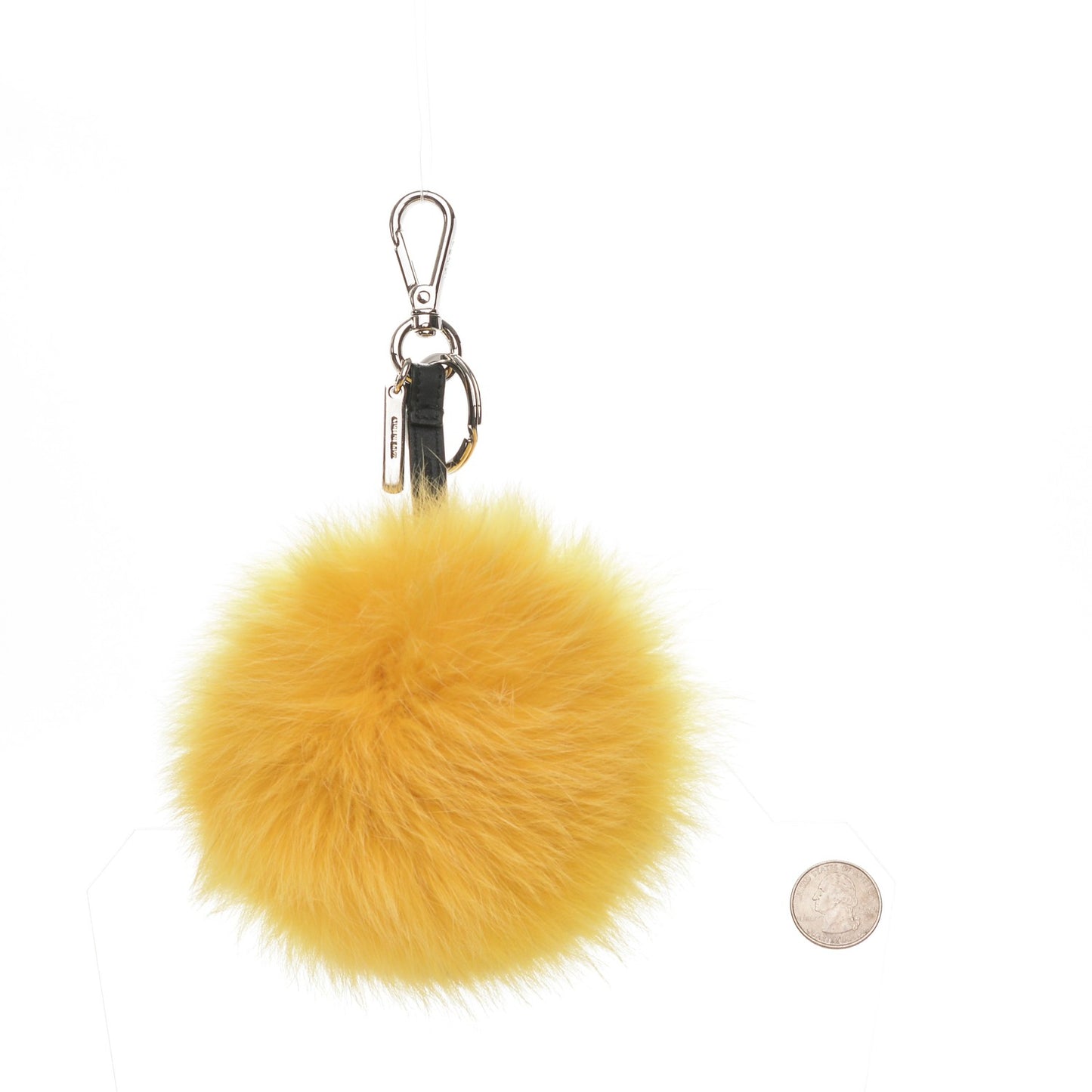 Fox Fur Smiley Bag Charm Yellow