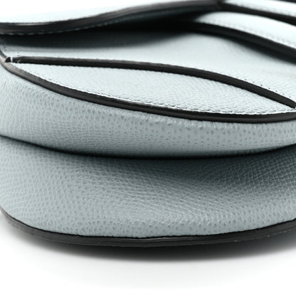 Christian Dior Grained Calfskin Mini Saddle Bag Sky Blue 9 of 13