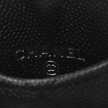 Chanel Caviar Quilted Card Holder On Chain Black 6 of 12