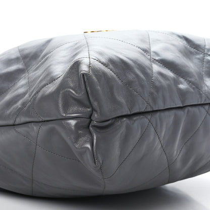 Chanel Shiny Calfskin Quilted Large Chanel 22 Grey 9 of 10