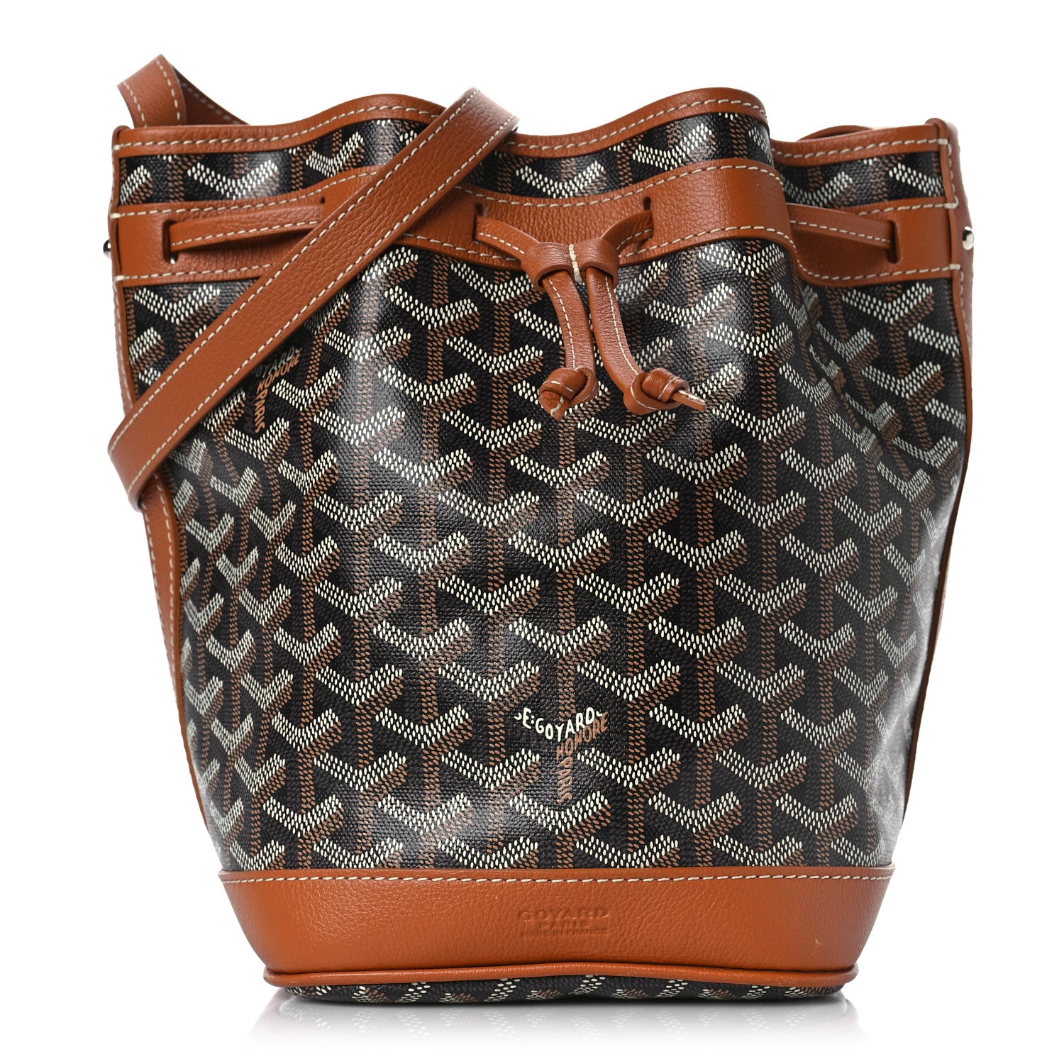 Goyard Goyardine Petit Flot Bucket Bag PM Black Gold 1 of 8