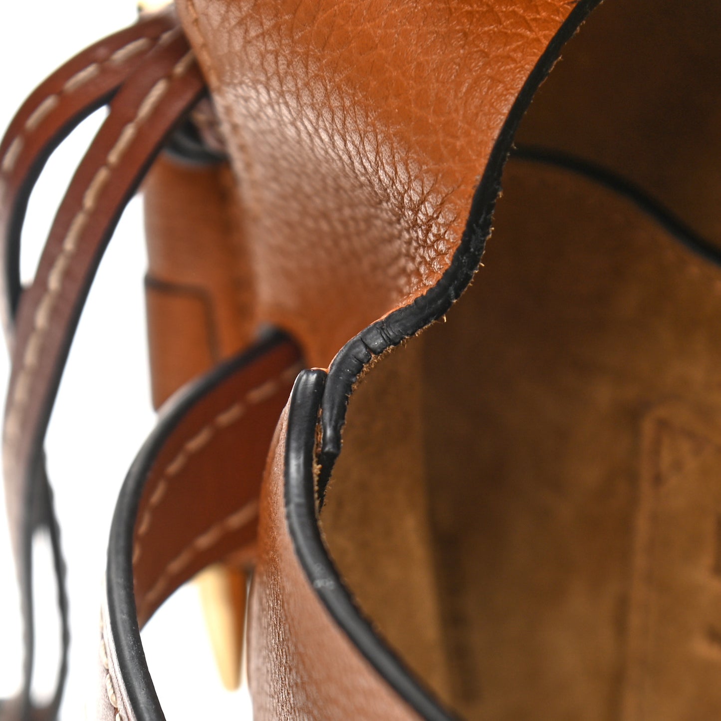 Grained Calfskin Small Gate Crossbody Bag Caramel Pecan