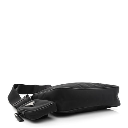 Prada Re-Nylon Saffiano Pocket Zippered Shoulder Bag Black 3 of 11