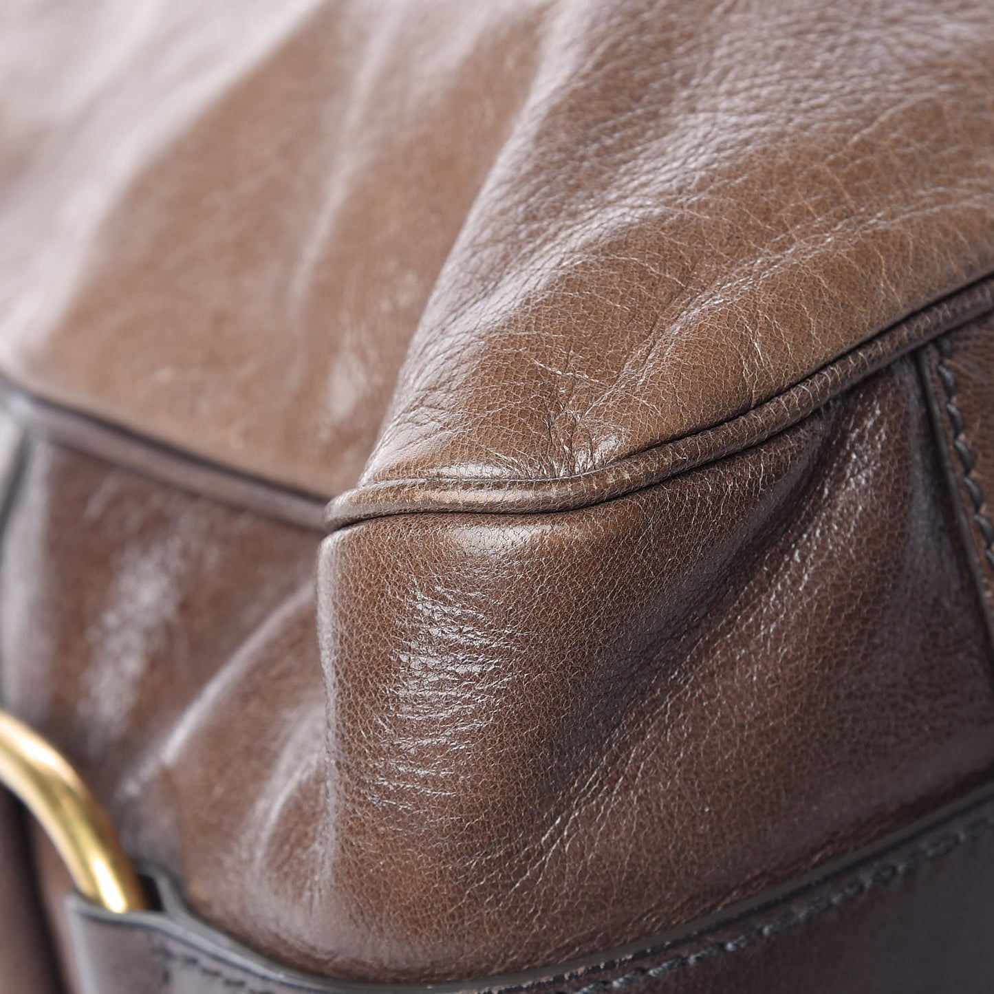 Glazed Goatskin Muse Messenger Brown
