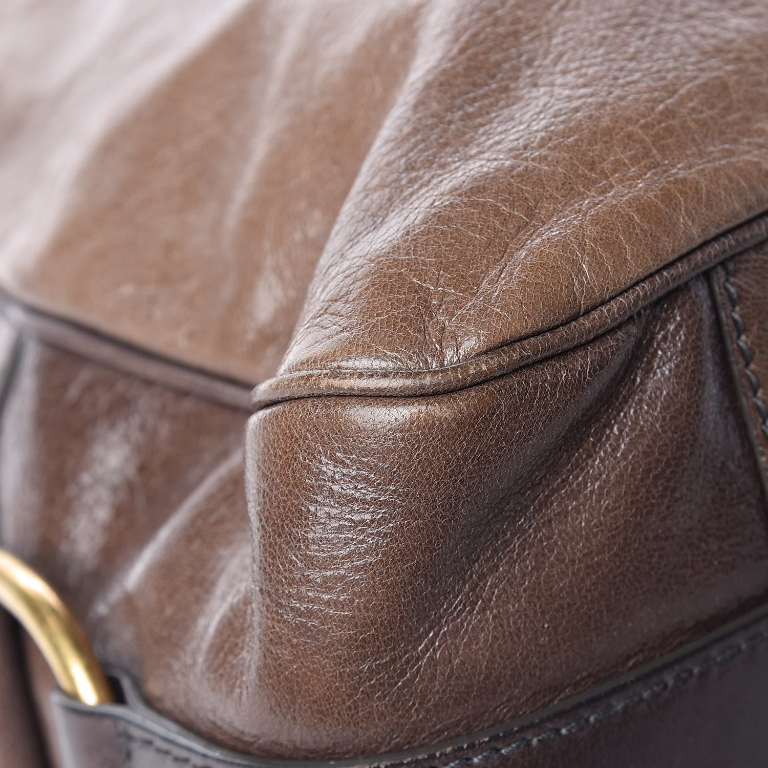 Saint Laurent Glazed Goatskin Muse Messenger Brown 10 of 18