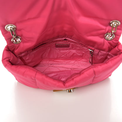 Prada Tessuto Nylon Bomber Sound Chain Flap Shoulder Bag Fuxia 5 of 8