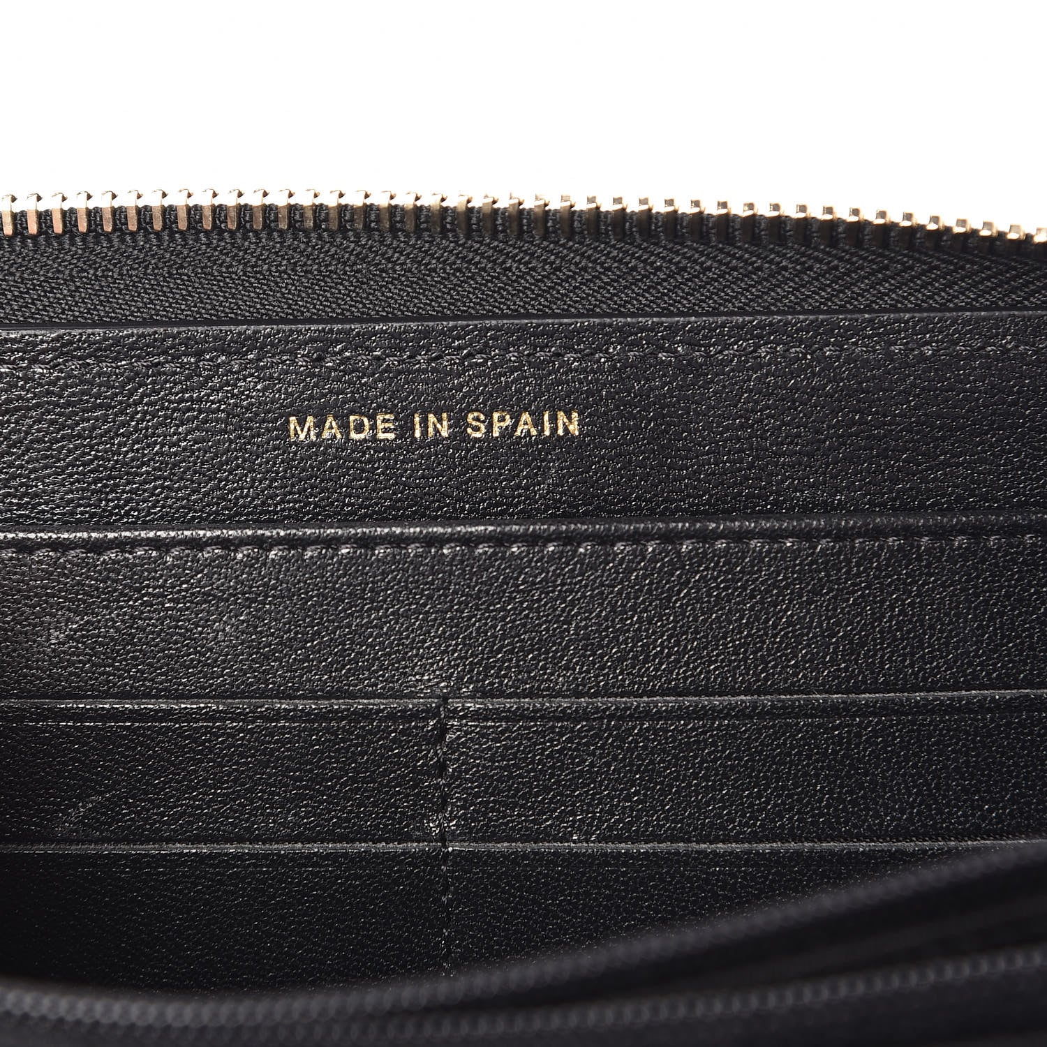 Chanel Sheepskin Quilted Large Gusset Mademoiselle Vintage Zip Around Wallet Black 7 of 12