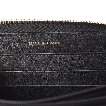 Chanel Sheepskin Quilted Large Gusset Mademoiselle Vintage Zip Around Wallet Black 7 of 12