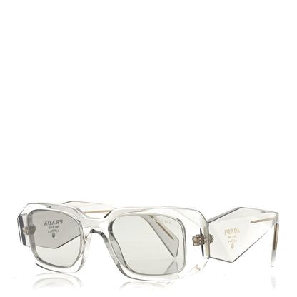 Prada Acetate Symbole Sunglasses SPR 17W Transparent Gold 1 of 8