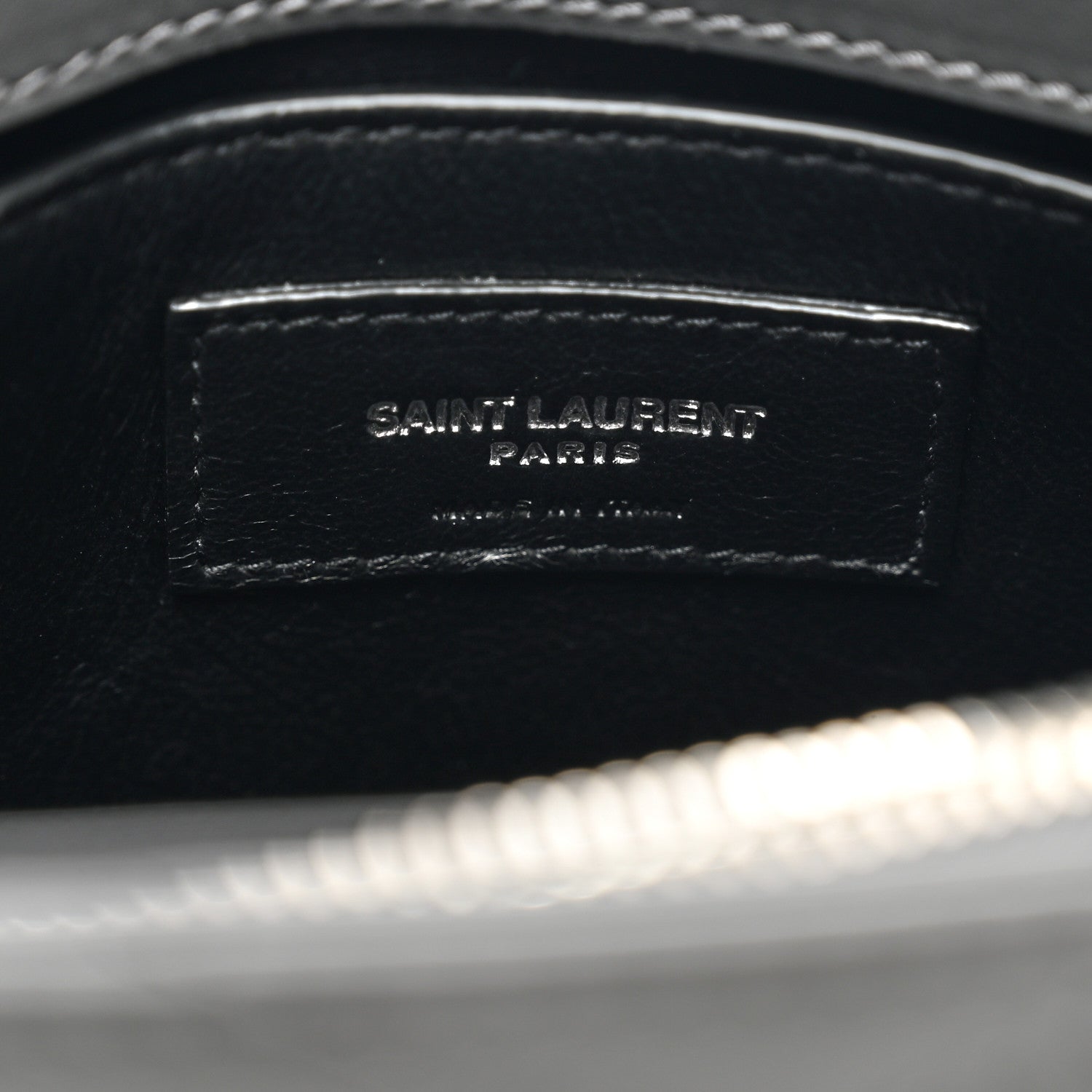 Saint Laurent Calfskin Y Quilted Monogram Small Loulou Chain Satchel Grey Khaki 8 of 11
