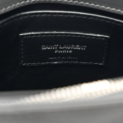 Saint Laurent Calfskin Y Quilted Monogram Small Loulou Chain Satchel Grey Khaki 8 of 11