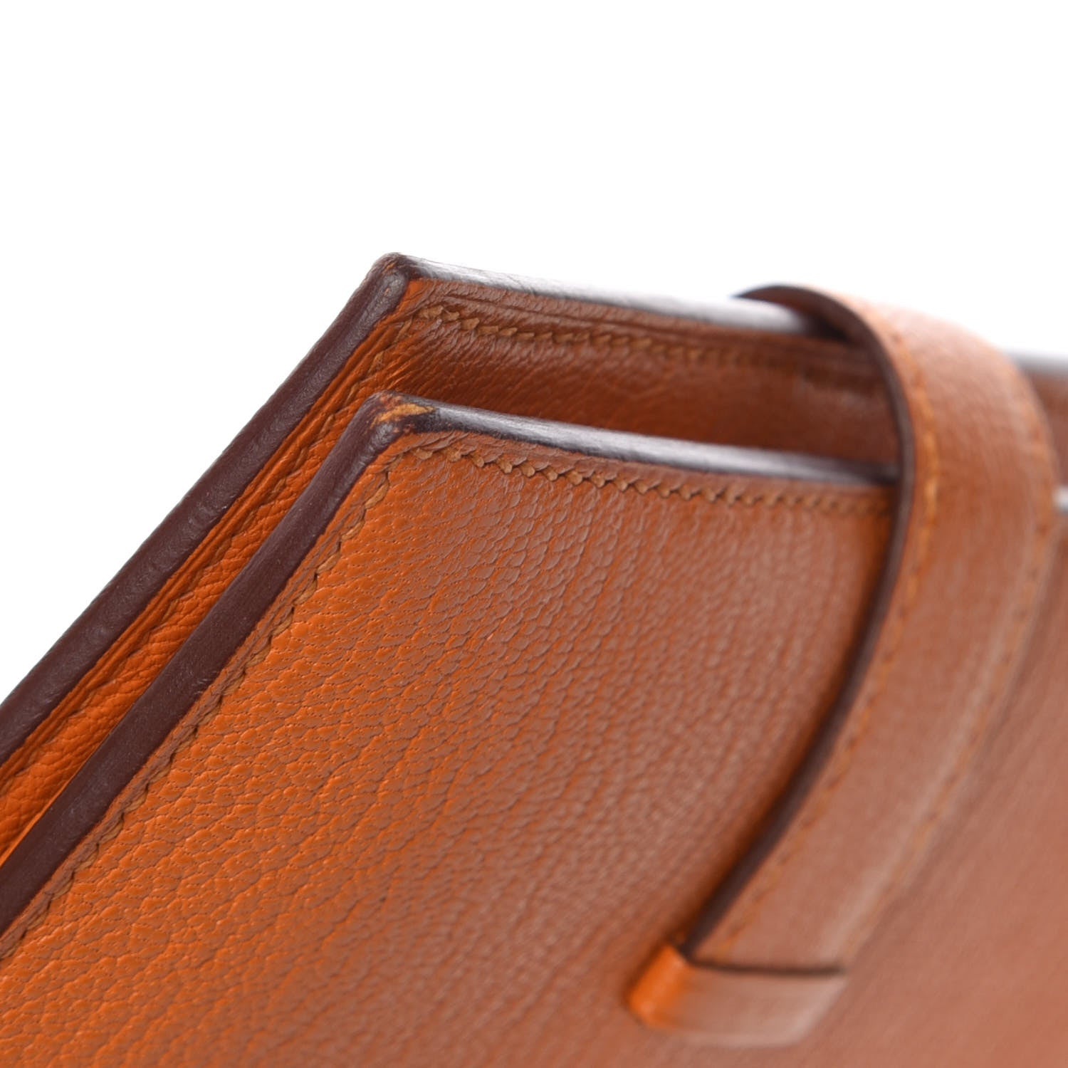 Hermes Chevre Mysore Bearn Compact Wallet Orange 8 of 14