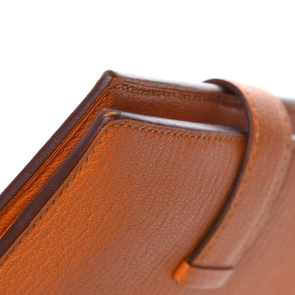 Hermes Chevre Mysore Bearn Compact Wallet Orange 8 of 14