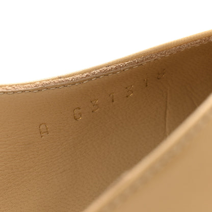 Chanel Goatskin Grosgrain Cap Toe CC Slingback Pumps 36.5 Beige Black 9 of 10
