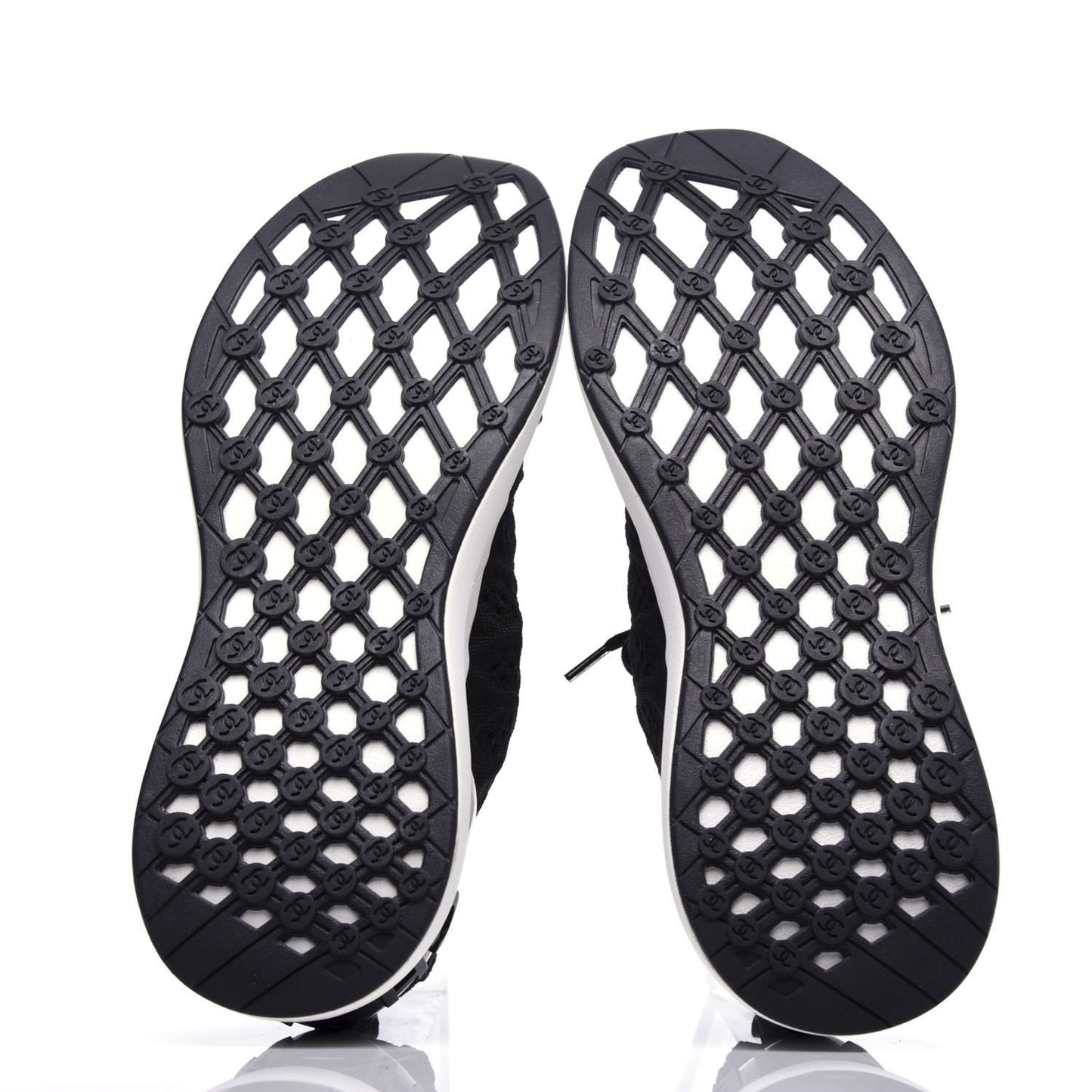 Fabric Logo Sneakers 38.5 Black