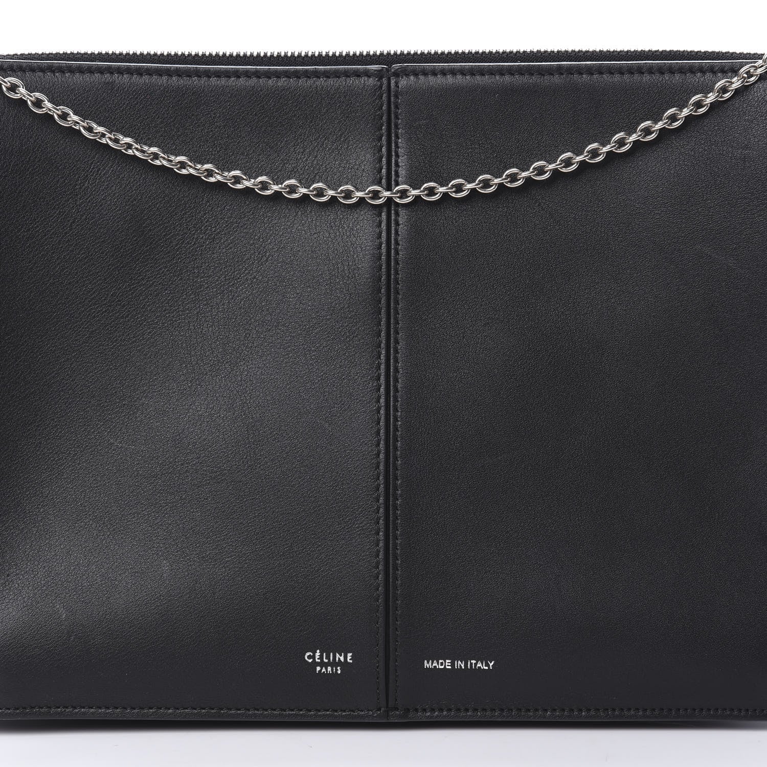 Celine Supple Natural Calfskin Tri-Fold Clutch Black 9 of 14