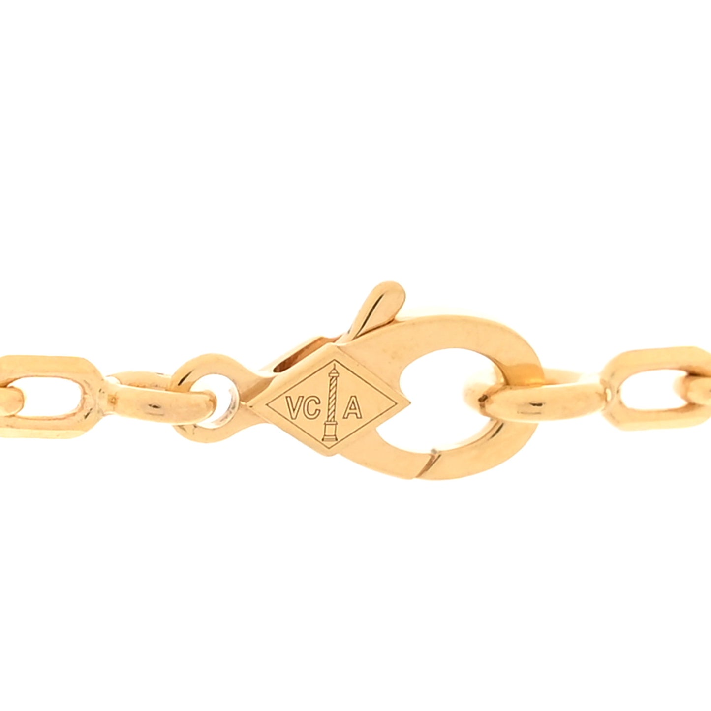 18K Yellow Gold Black Onyx 10 Motifs Vintage Alhambra Necklace