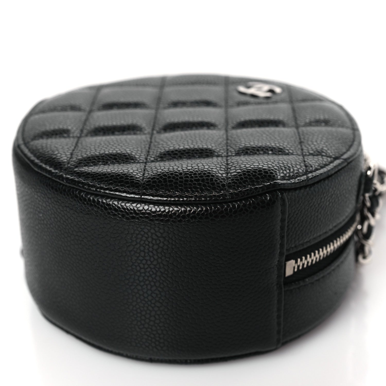 Chanel Caviar Quilted Round Clutch With Chain Black 8 of 9