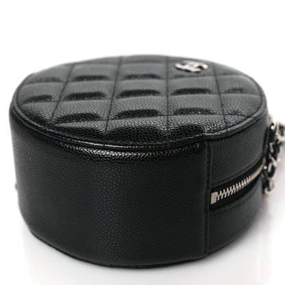 Chanel Caviar Quilted Round Clutch With Chain Black 8 of 9
