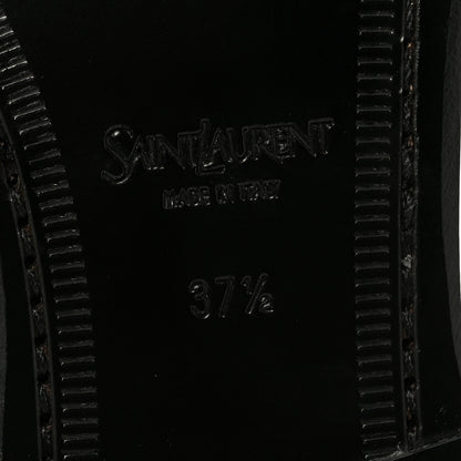 Saint Laurent Calfskin Penny Loafers 37.5 Black 8 of 10