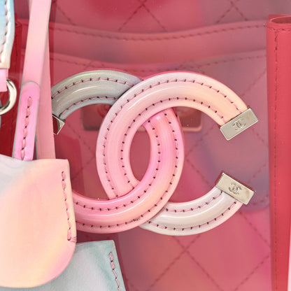 Chanel PVC Patent Calfskin Patent Lambskin Vertical Vanity Case Pink 8 of 11