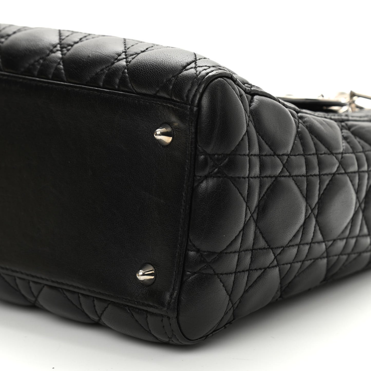 Lambskin Cannage Medium Lady Dior Black